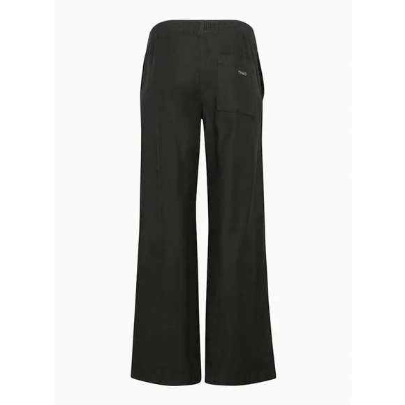 Aritzia TNA Christie Pant Black Wide Leg Pull On Cotton | 2XS Elastic Waist - Picture 12 of 16